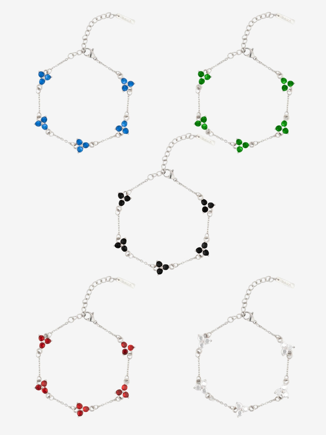 CLOVER BRACELET SET | Silver