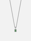 GREEN GEMSTONE CHAIN | Silver