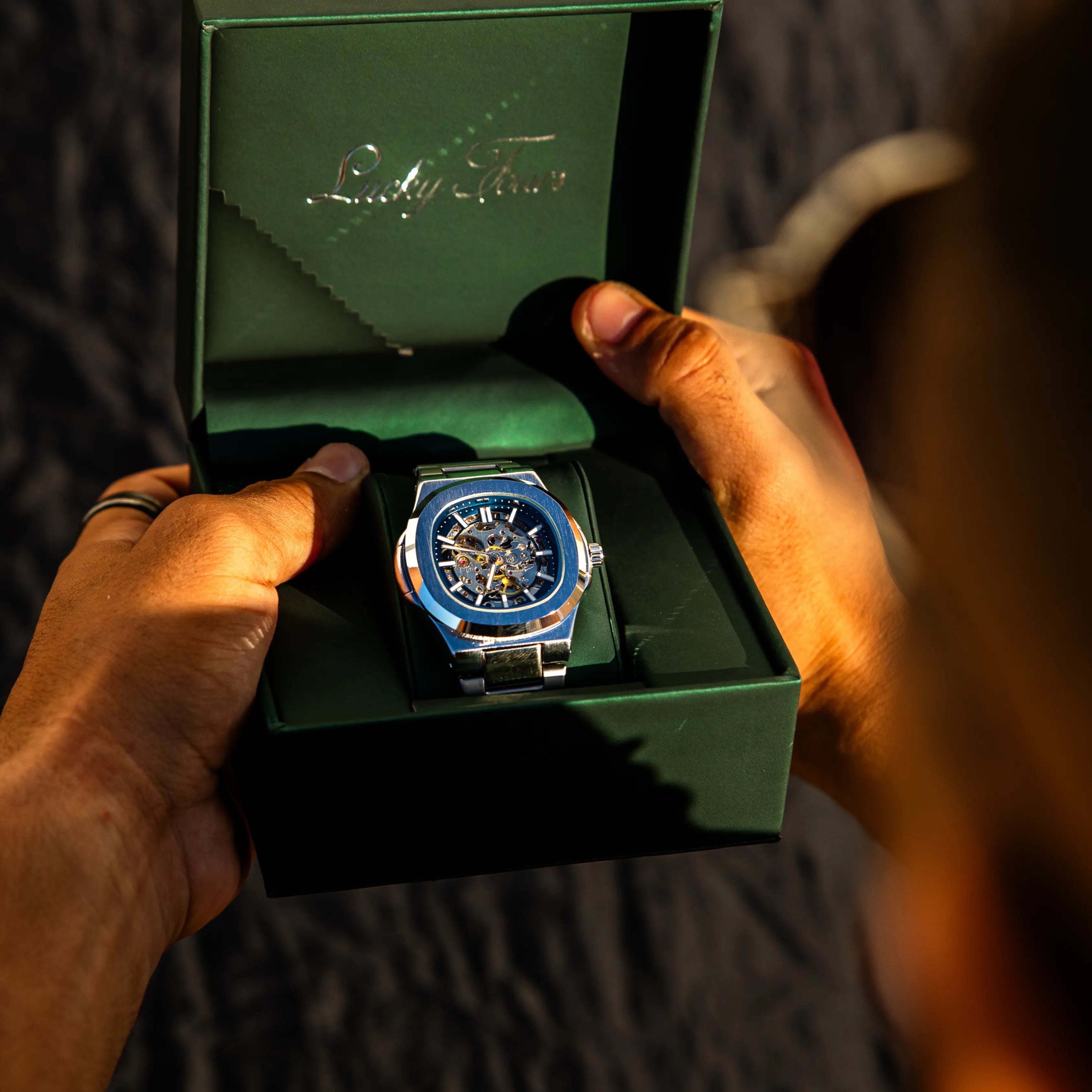 Lucky Fours Skeleton Men's Watch