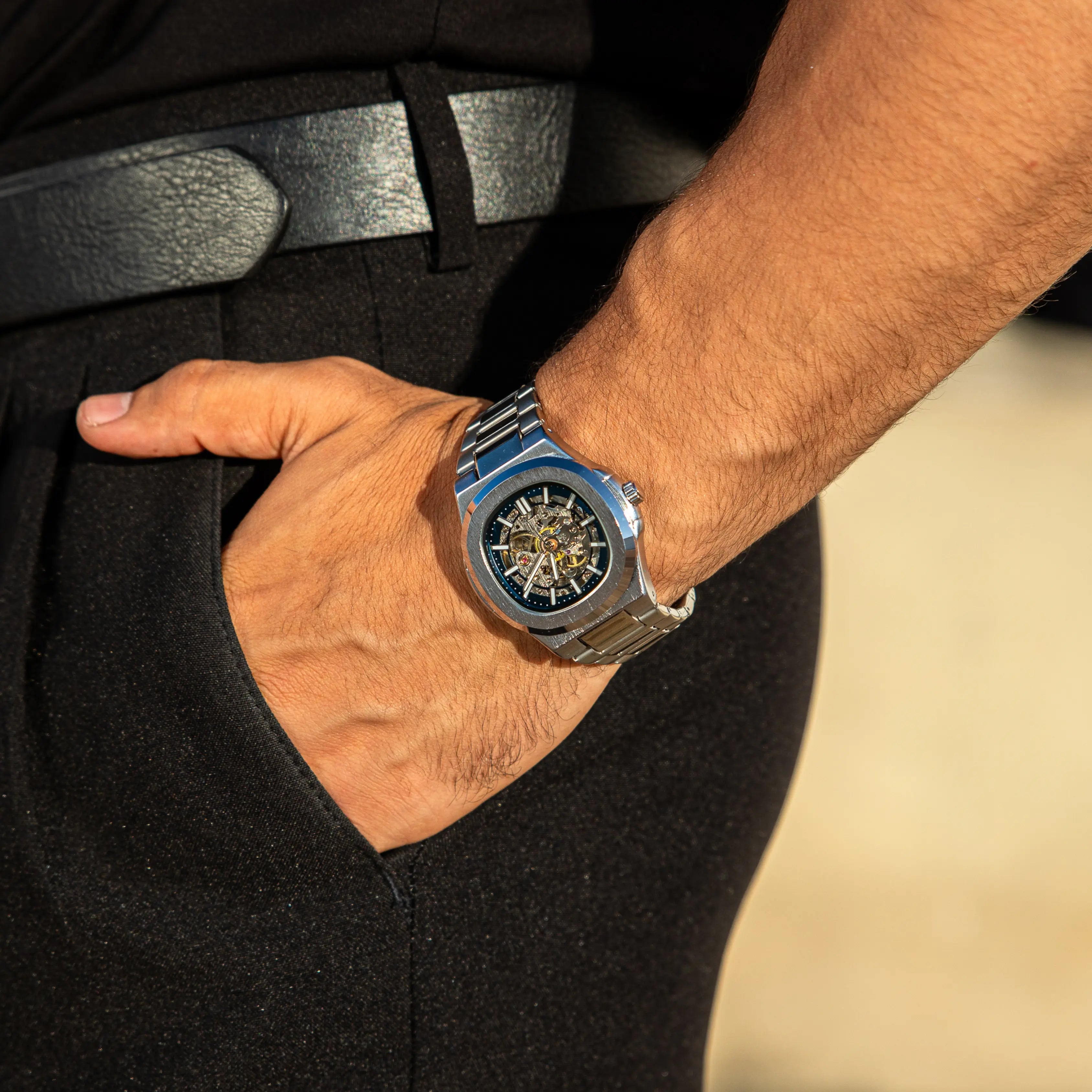 Lucky Fours Skeleton Men's Watch